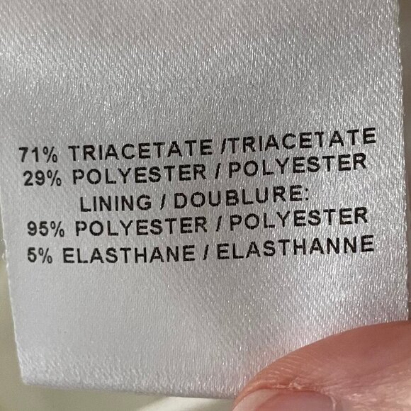 Judith & Charles Classic A-Line Lined Triacetate Poly Blend Skirt White Sz 10 - Picture 10 of 12